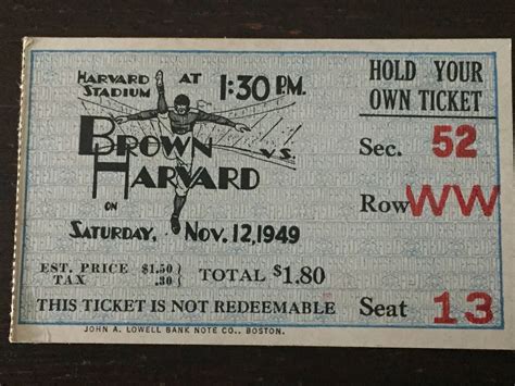 harvard brown football tickets